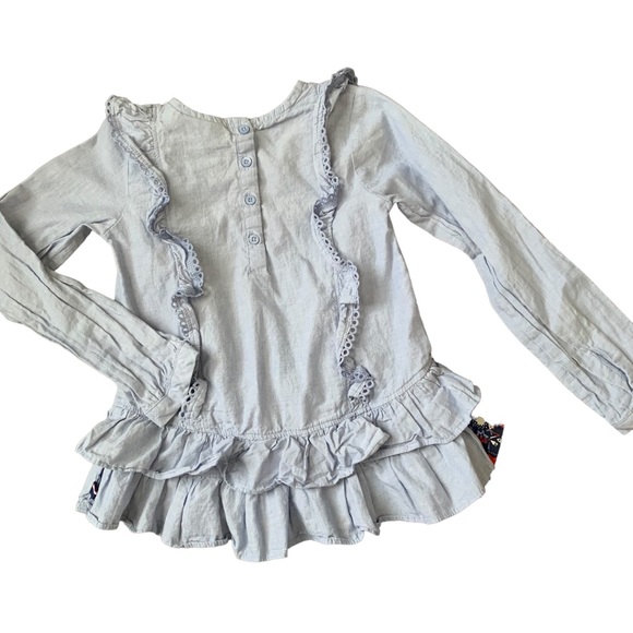 Tommy Hilfiger outfit, chambray shirt and matching Star print leggings size 6 - Picture 4 of 6